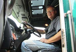 otr truck driver in truck.